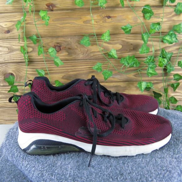 SKECHERS Men's SKECH-Air Sneaker Red Fabric‎ Size 12 Medium Used 2025 - Picture 3 of 7
